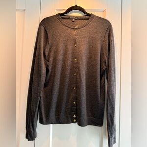 J.Crew Gray Cardigan with Gold Buttons